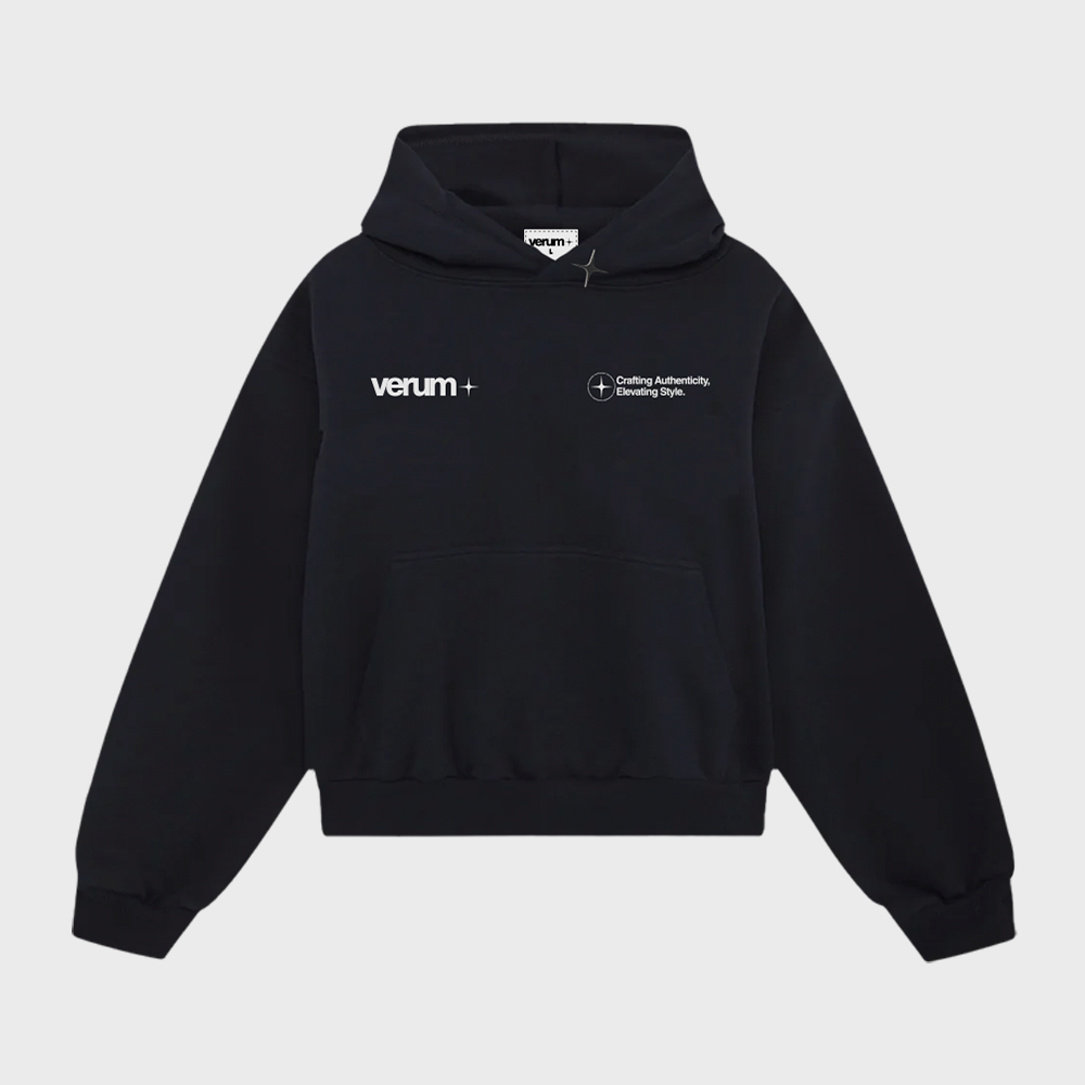 Boxy Black Hoodie